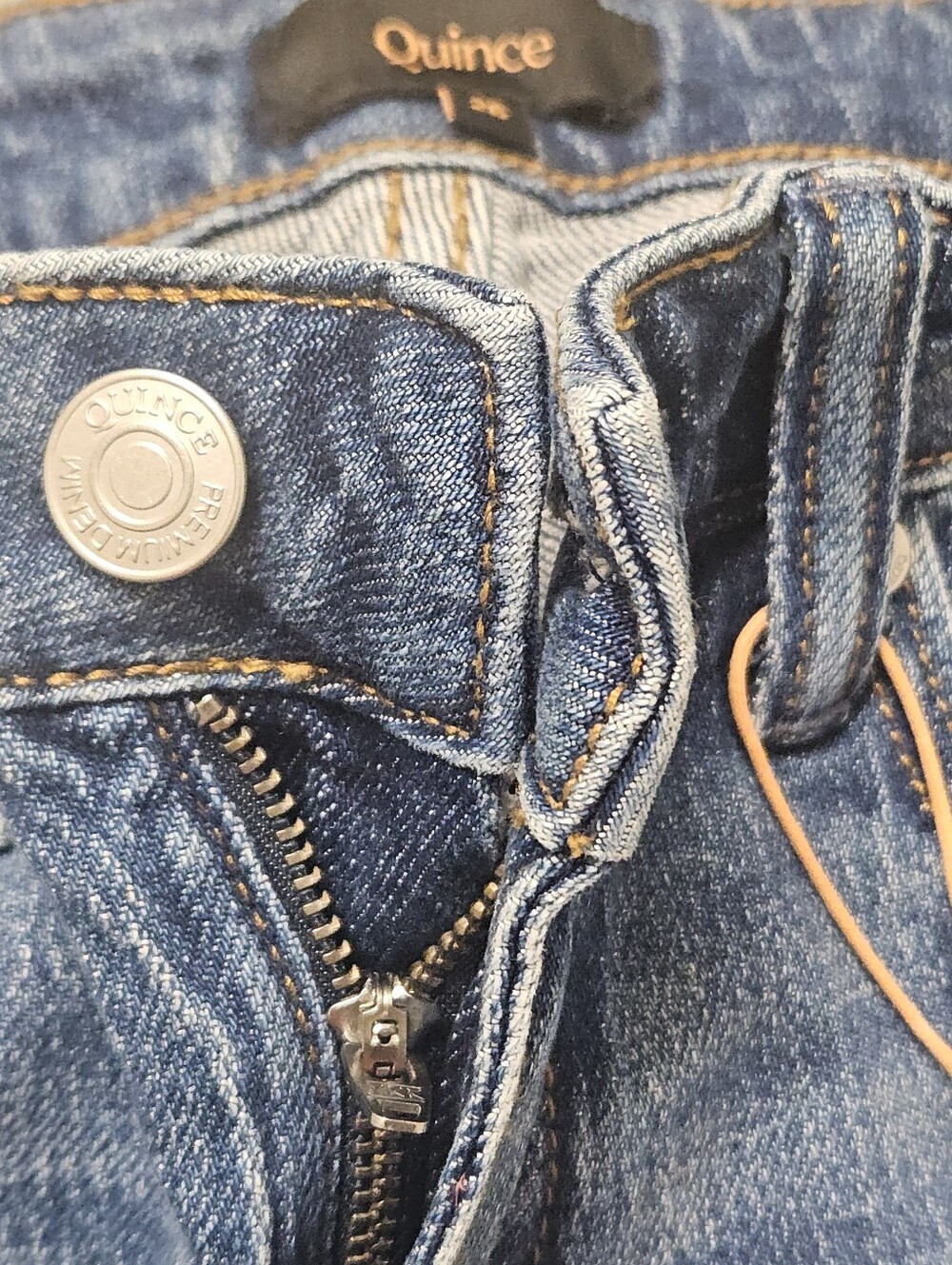 QUINCE BELLA STRETCH RELAXED STRAIGHT JEANS ATLANTIC BLUE 26 - Picture 10 of 15